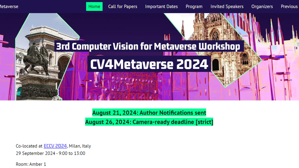 CV4Metaverse 2024-2025